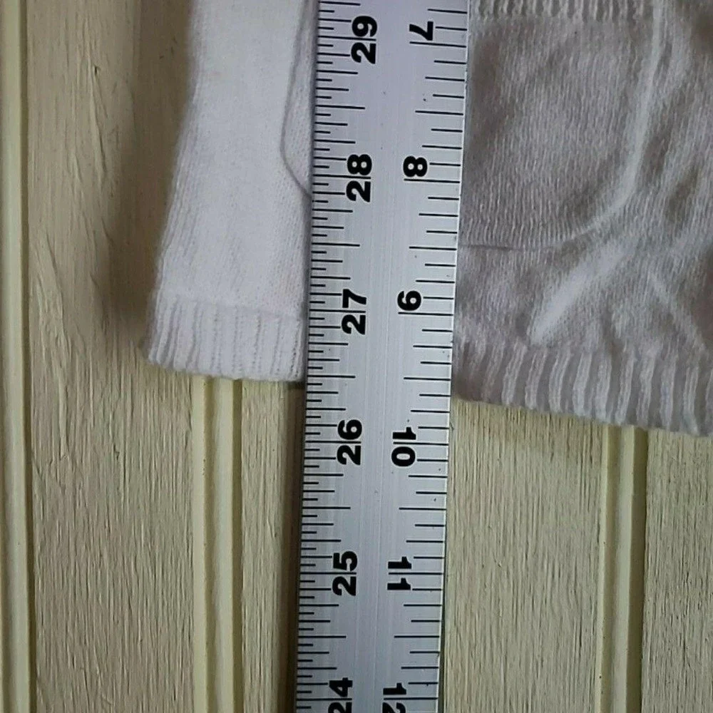 Carter's Cardigan Sweater Girls 3-6 Months White Knit Pockets Button Front